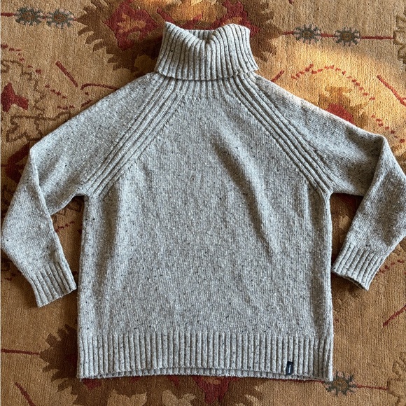 Finisterre 100% merino wool Heather Oatmeal Turtleneck Sweater - Picture 1 of 6